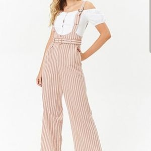 🚫SOLD 🚫F21 wide leg suspender jumpsuit